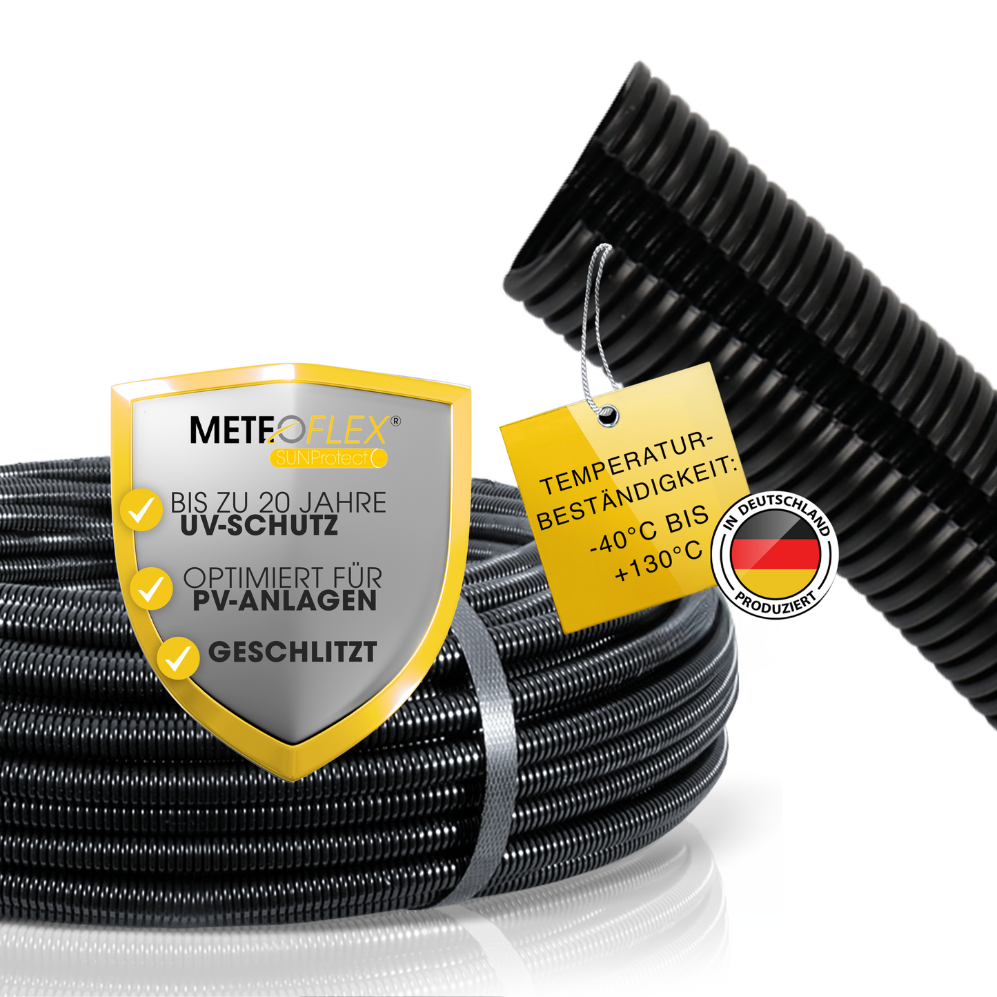METEOFLEX® SUNPROTECT LEERROHR NW23 NW26 NW29 NW37 NW50 geschlitzt und ungeschlitzt