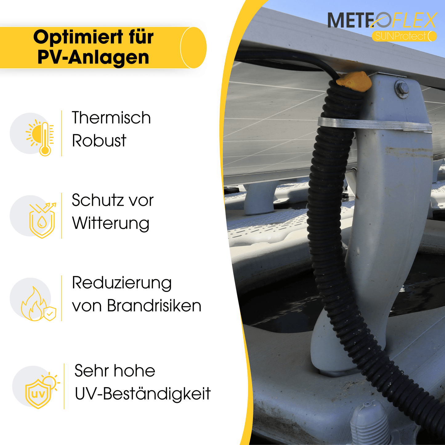 METEOFLEX® SUNPROTECT LEERROHR NW23 NW26 NW29 NW37 NW50 geschlitzt und ungeschlitzt