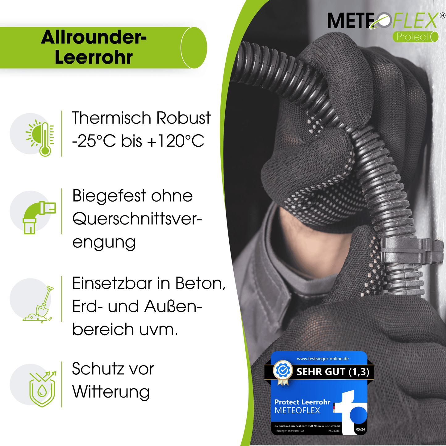 METEOFLEX® PROTECT LEERROHR 750N M16 M20 M25 M32 M40 M50