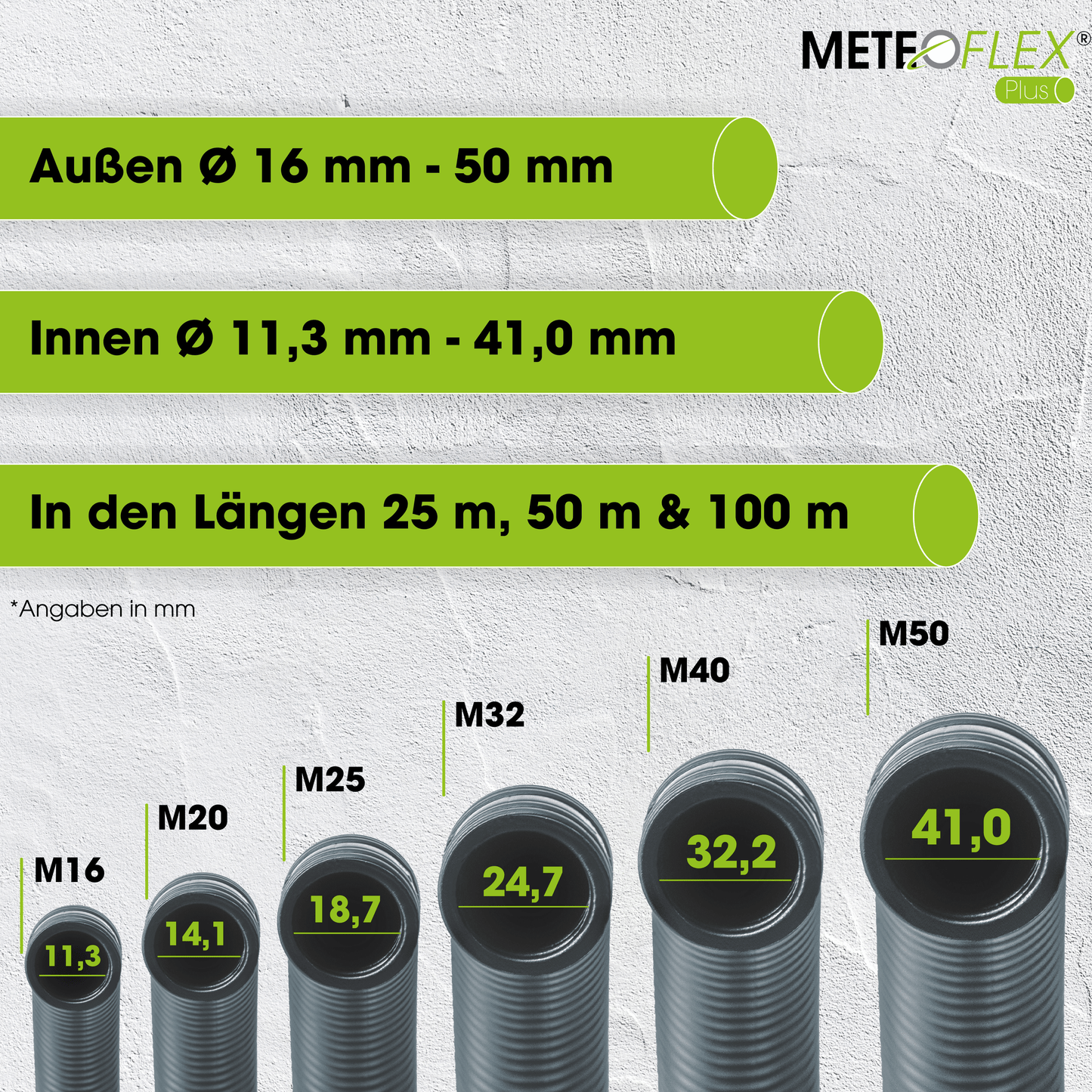 METEOFLEX® PLUS LEERROHR 750N Ø M16 M20 M25 M32 M40 M50