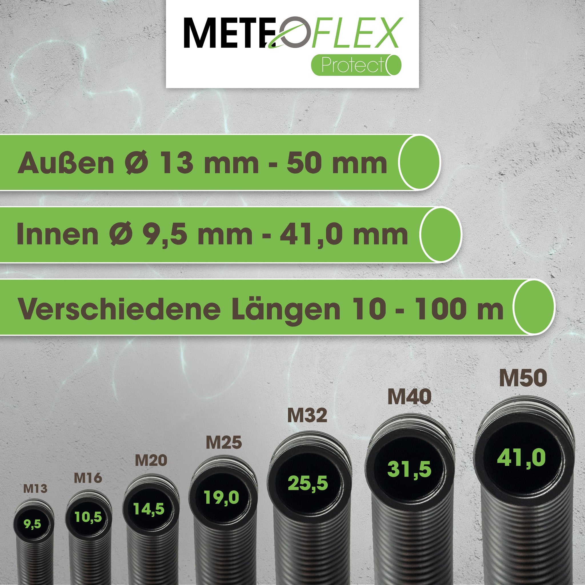 METEOFLEX® PROTECT LEERROHR 750N M16 M20 M25 M32 M40 M50 – METEOR