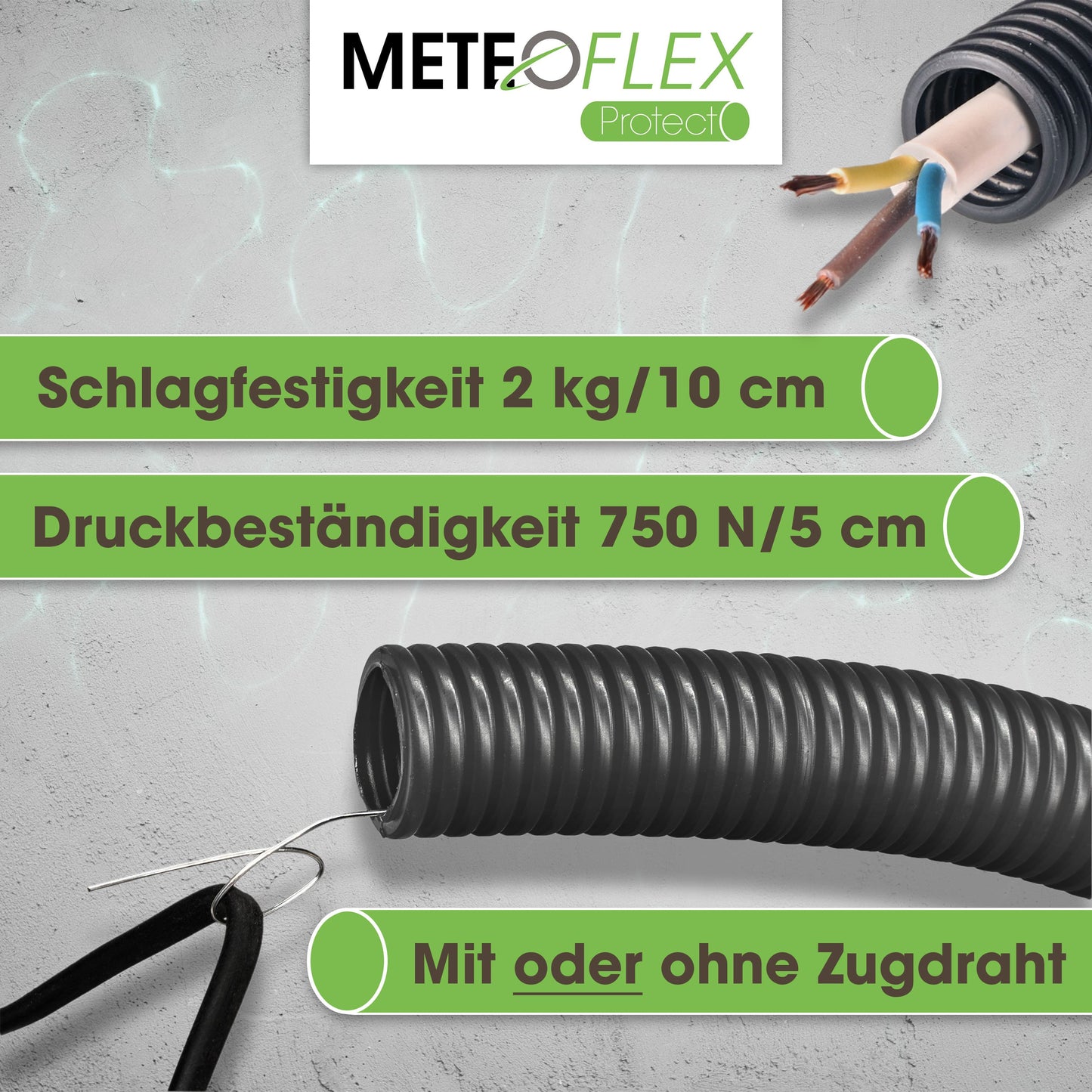 METEOFLEX® PROTECT LEERROHR 750N M16 M20 M25 M32 M40 M50